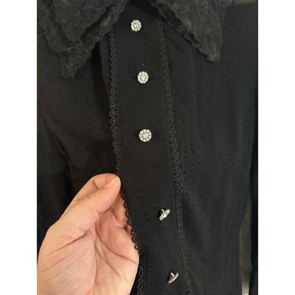 Zara Polka Dot Mesh Wednesday Addam’s Style Dress - Picture 8 of 13